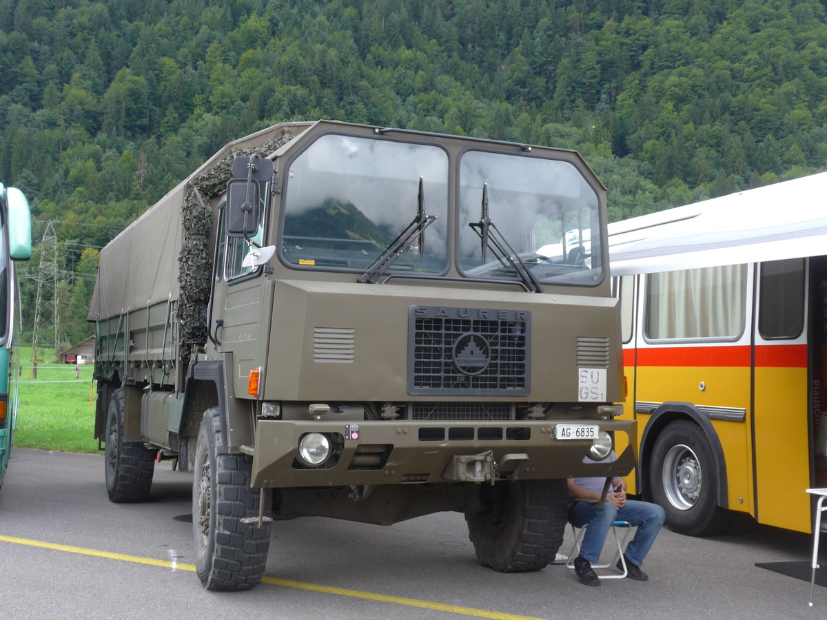 (183'549) - Saurer - AG 6835 - am 19. August 2017 in Unterbach, Rollfeld