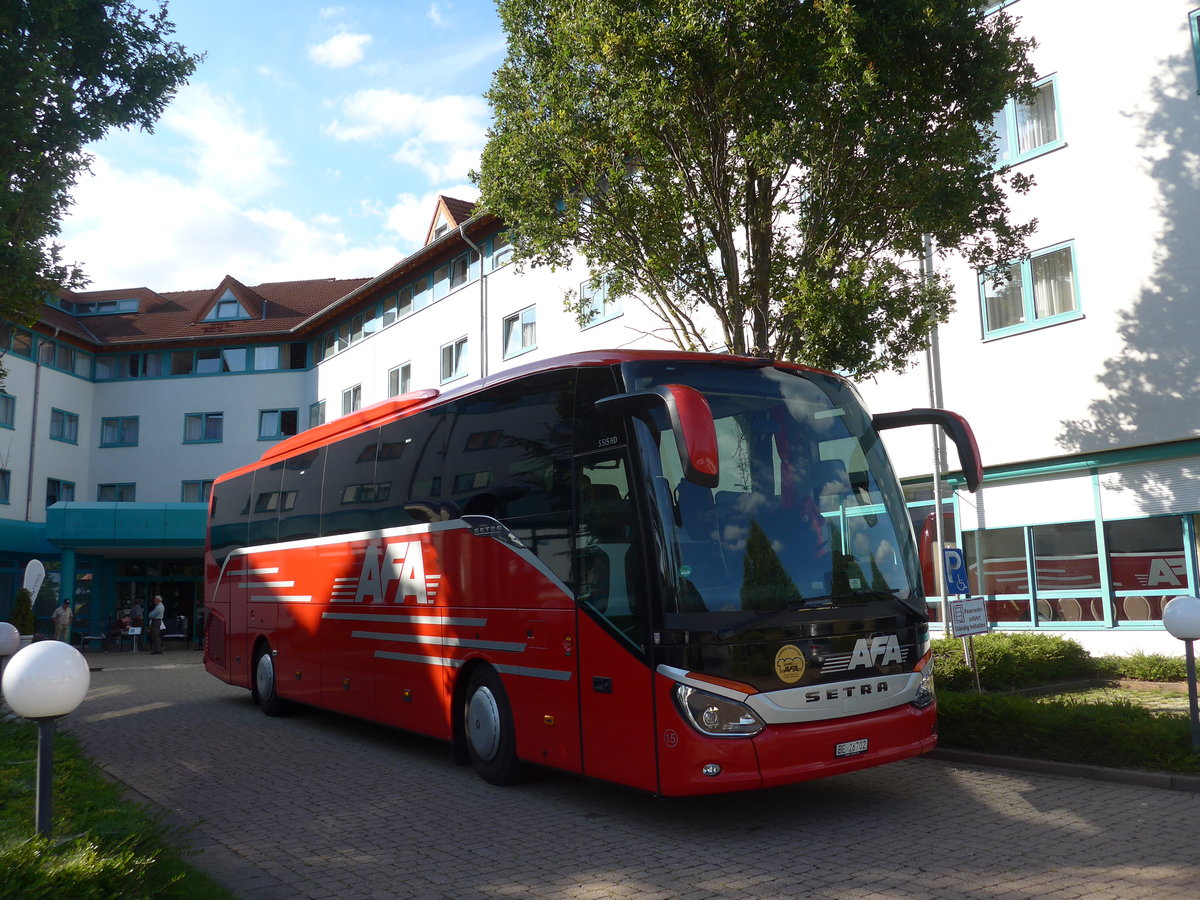 (183'839) - Aus der Schweiz: AFA Adelboden - Nr. 15/BE 26'702 - Setra am 22. August 2017 in Herrenberg, H+ Hotel