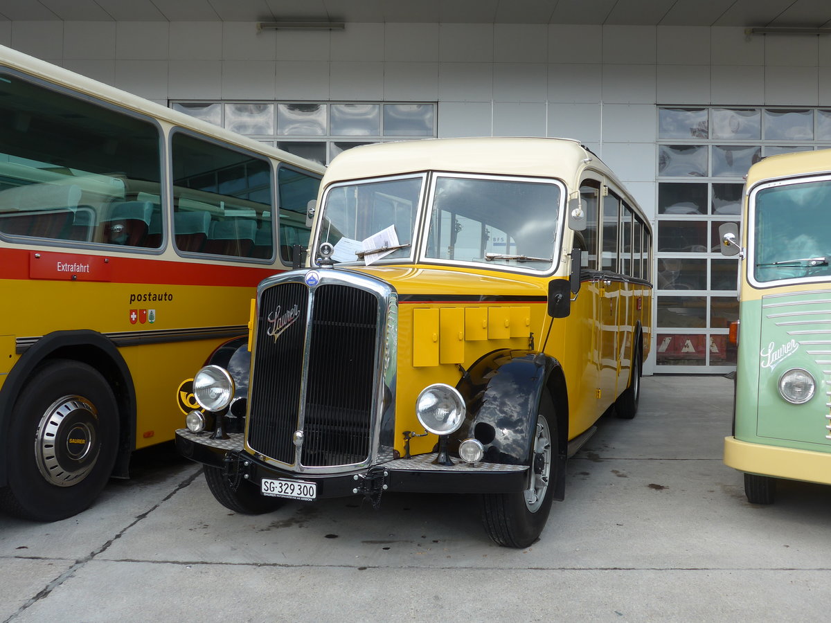 (184'131) - Baumgartner, Horn - SG 329'300 - Saurer/Tscher (ex Bucheli, Kriens Nr. 10; ex Grni, Udligenswil) am 26. August 2017 in Oberkirch, CAMPUS Sursee