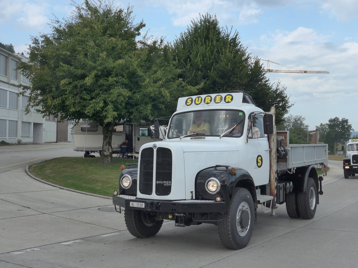 (184'298) - Surer, Arisdorf - BL 1538 - Saurer am 26. August 2017 in Oberkirch, CAMPUS Sursee