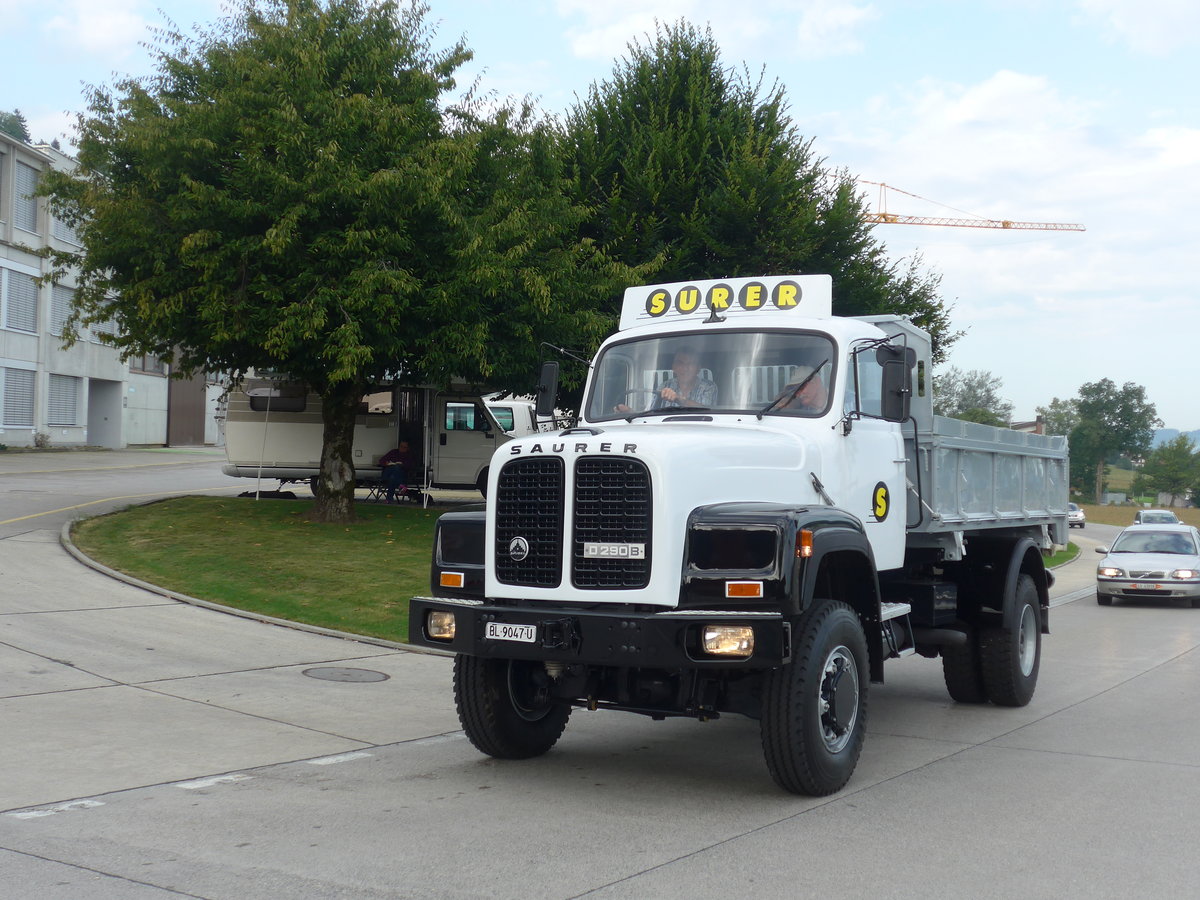 (184'299) - Surer, Arisdorf - BL 9047 U - Saurer am 26. August 2017 in Oberkirch, CAMPUS Sursee