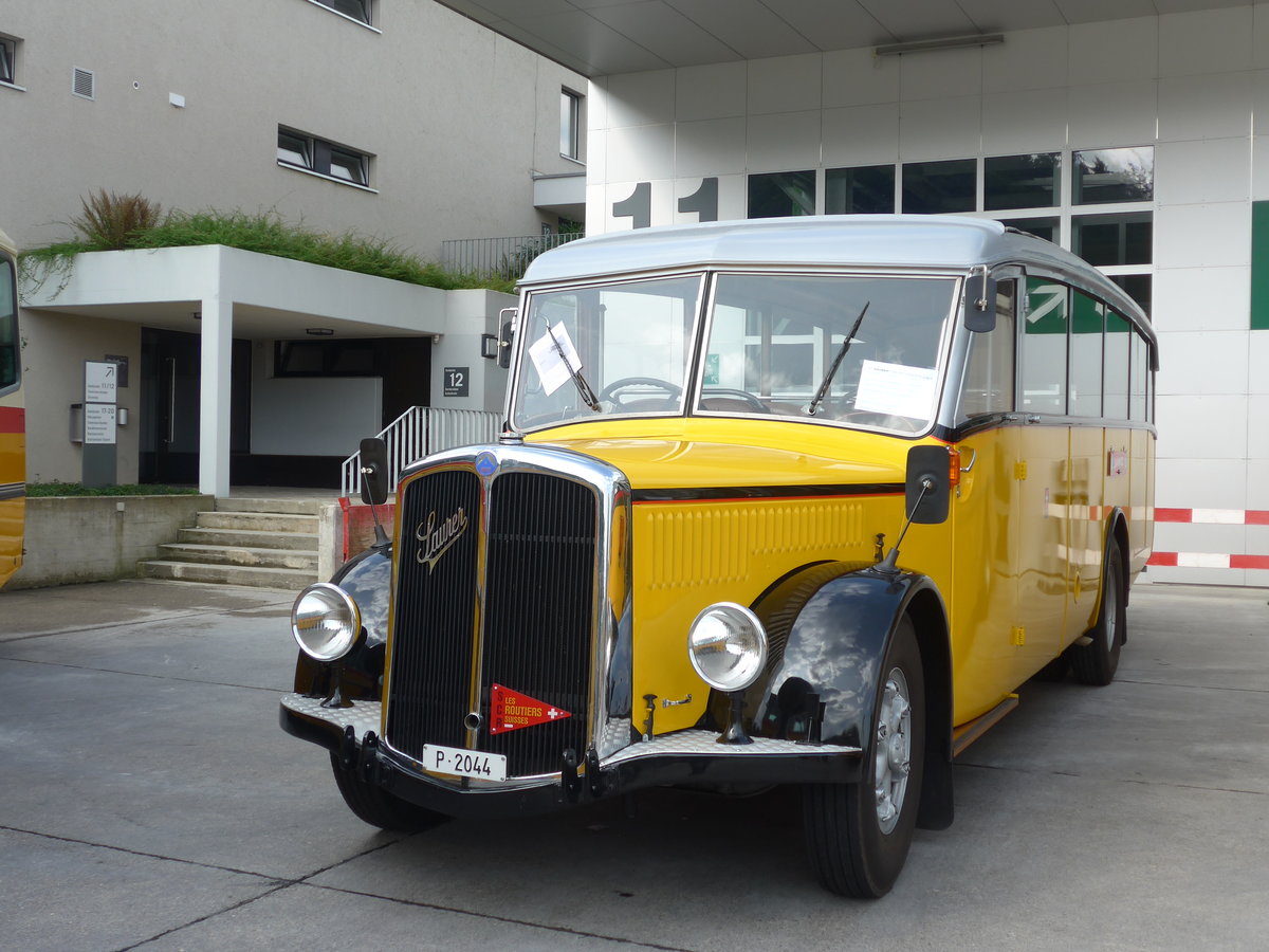 (184'318) - Schmutz, Vaulruz -  P 2044  - Saurer/Saurer (ex Nstle; ex P 23'019; ex P 2044) am 26. August 2017 in Oberkirch, CAMPUS Sursee