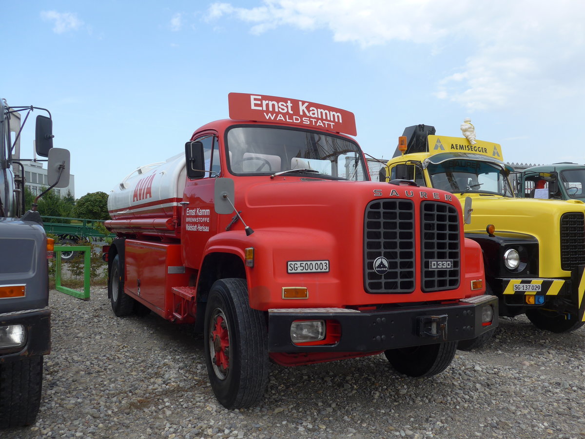 (184'414) - Kamm, Waldstatt - SG 500'003 - Saurer am 26. August 2017 in Oberkirch, CAMPUS Sursee
