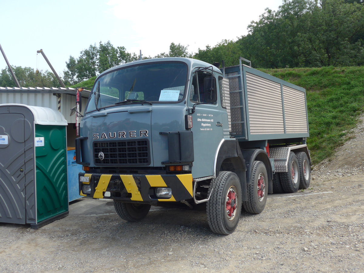 (184'425) - Bhlmann, Riggisberg - BE 247'061 - Saurer am 26. August 2017 in Oberkirch, CAMPUS Sursee