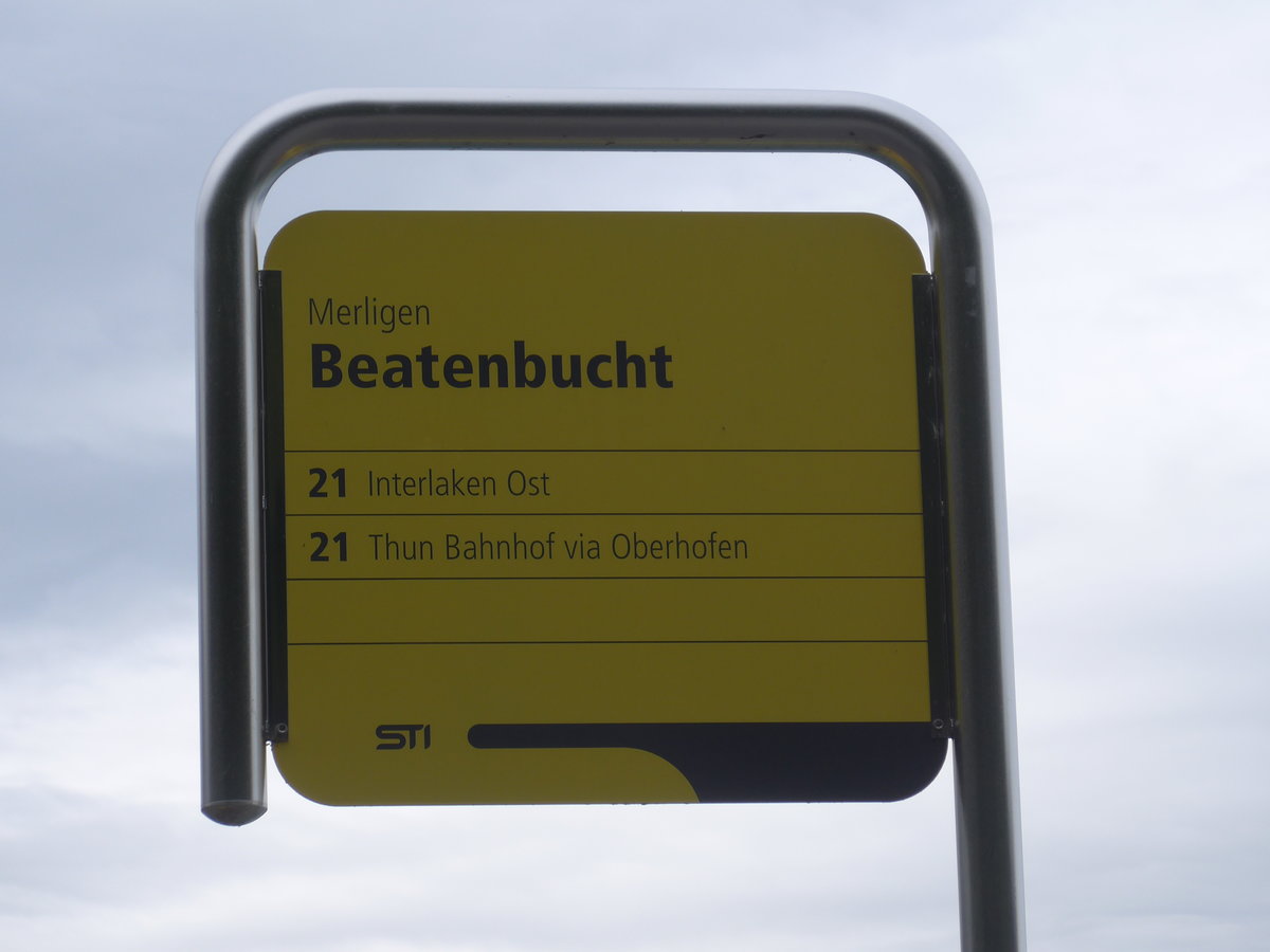 (184'655) - STI-Haltestelle - Merligen, Beatenbucht - am 4. September 2017