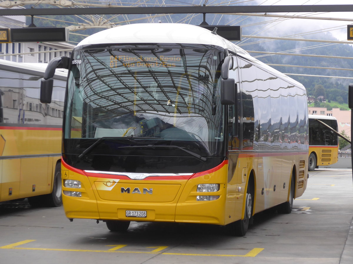 (184'768) - PostAuto Graubnden - GR 173'208 - MAN am 16. September 2017 in Chur, Postautostation