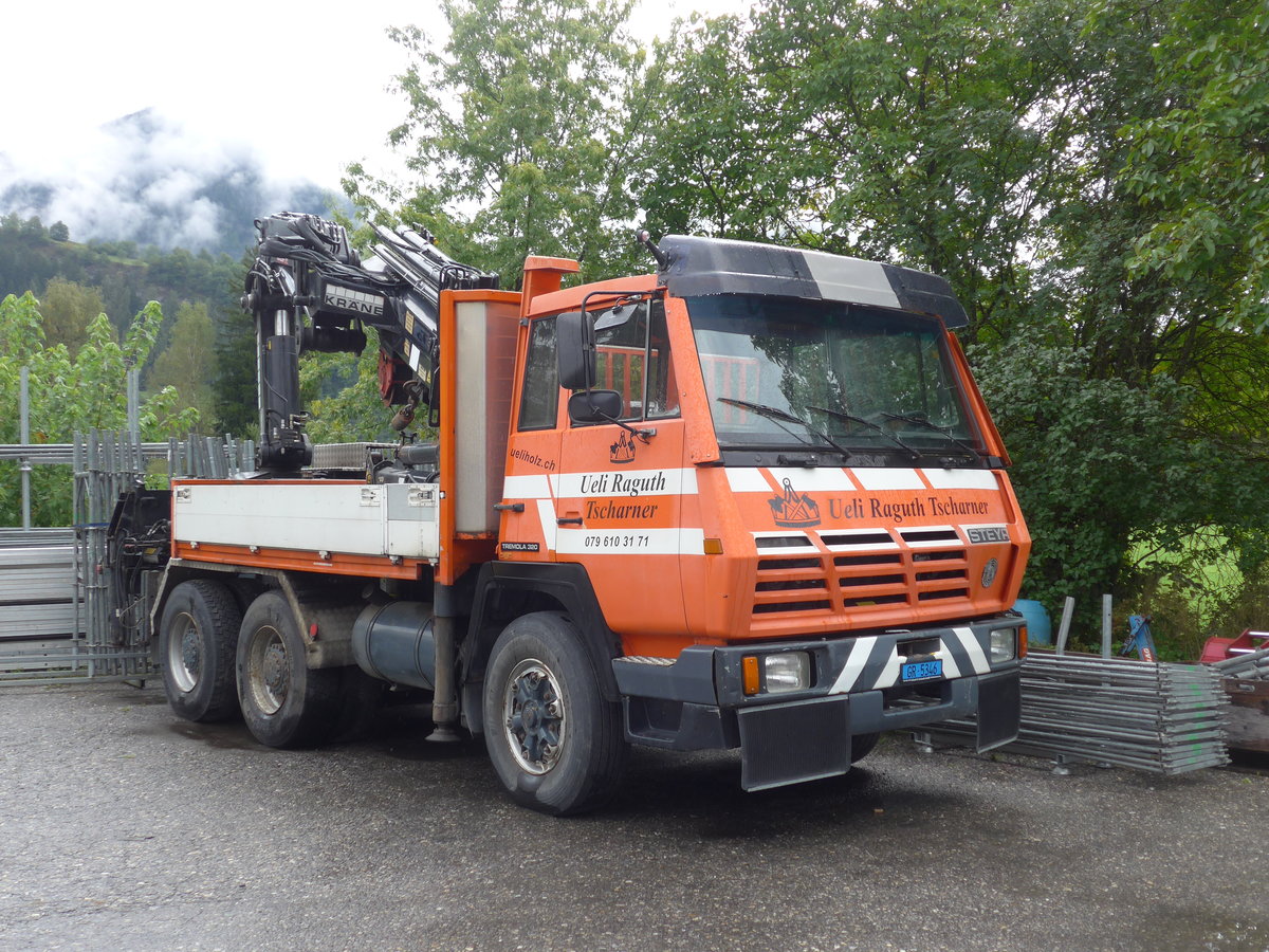(184'811) - Raguth Tscharner, Cazis - GR 5346 - Steyr am 16. September 2017 in Cazis, Bndner Arena