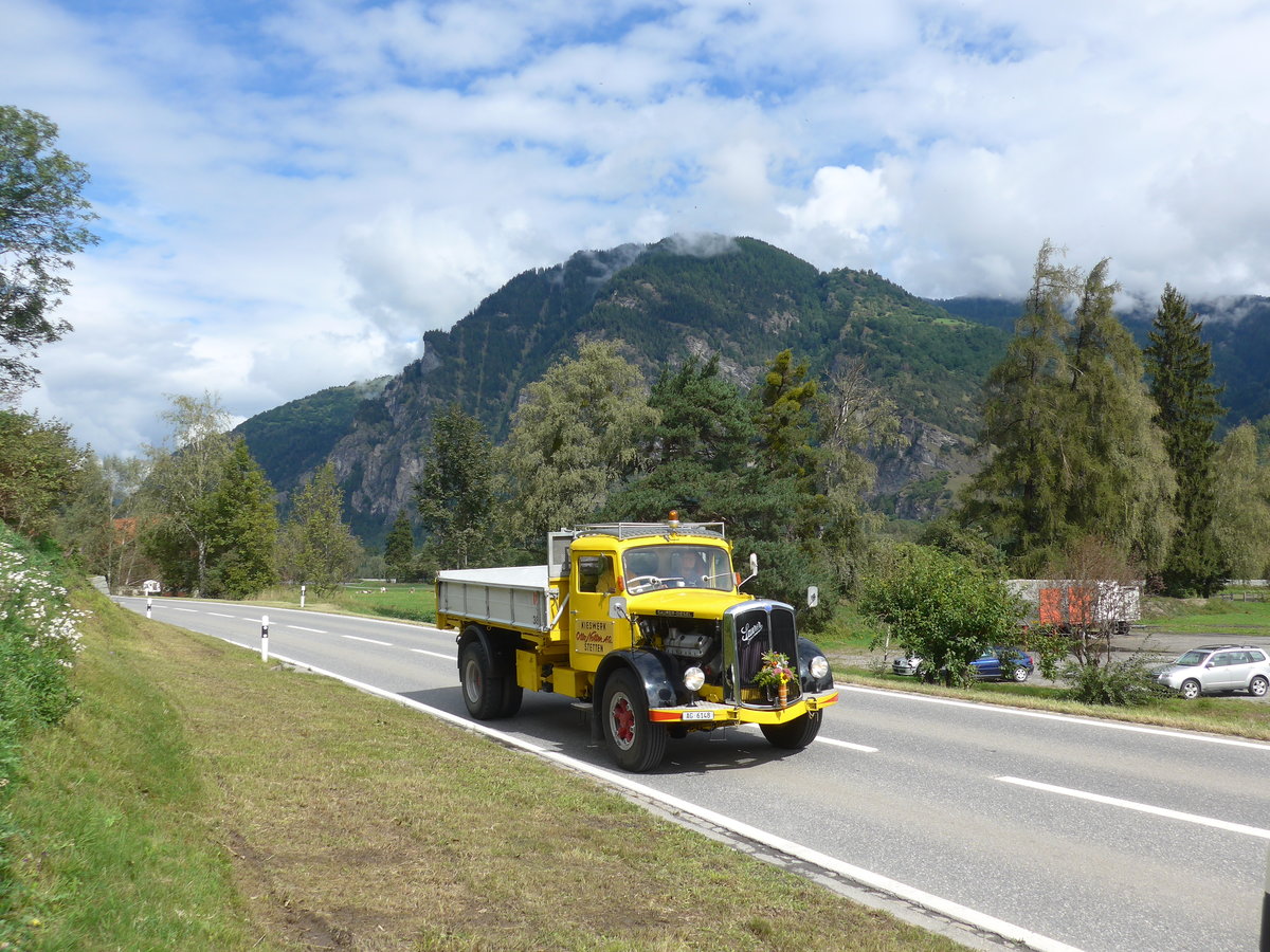 (184'827) - Notter, Stetten - Nr. 38/AG 6148 - Saurer am 16. September 2017 in Cazis, Bndner Arena