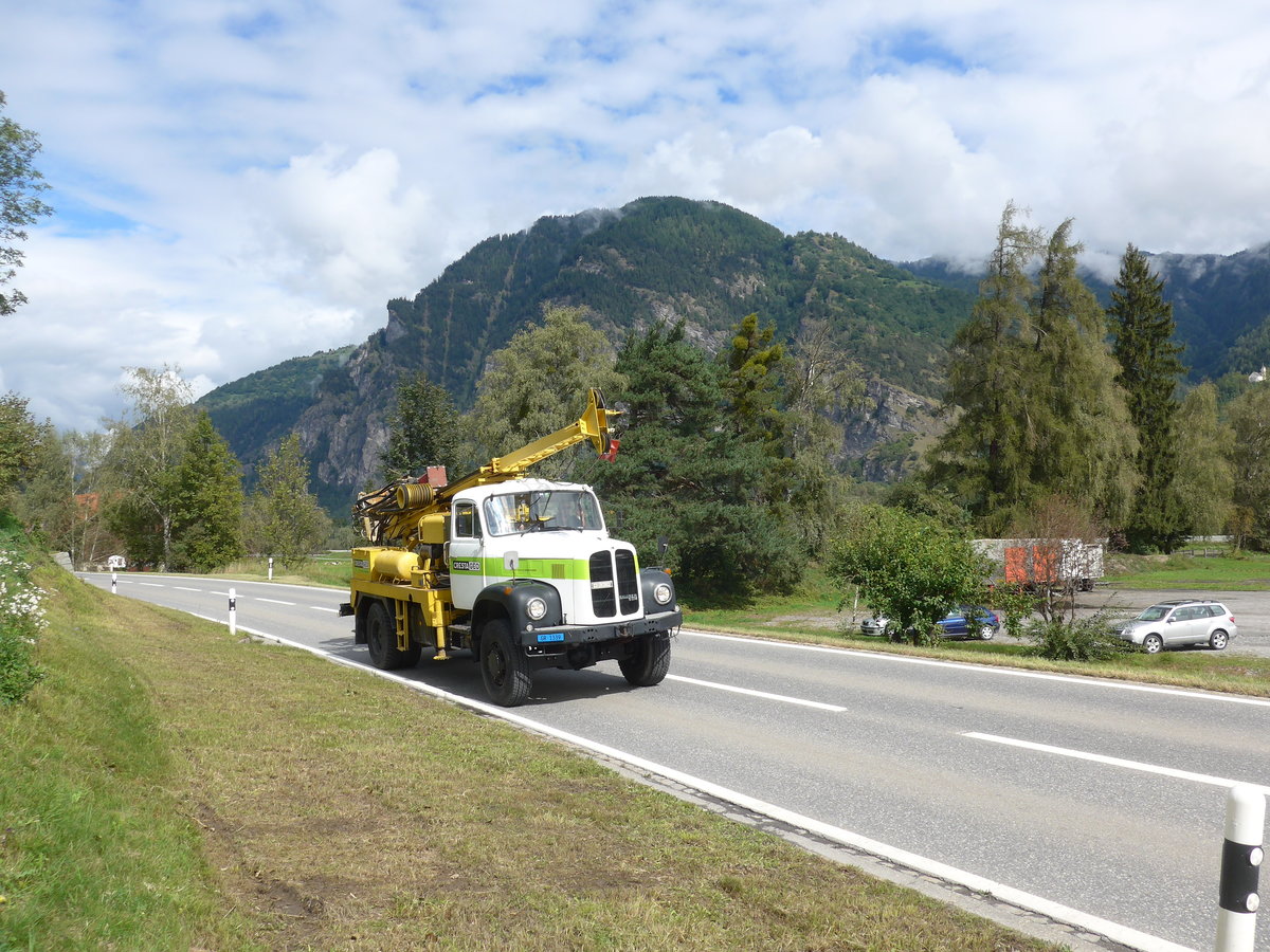 (184'829) - Crestageo, Chur - GR 1339 - Saurer am 16. September 2017 in Cazis, Bndner Arena