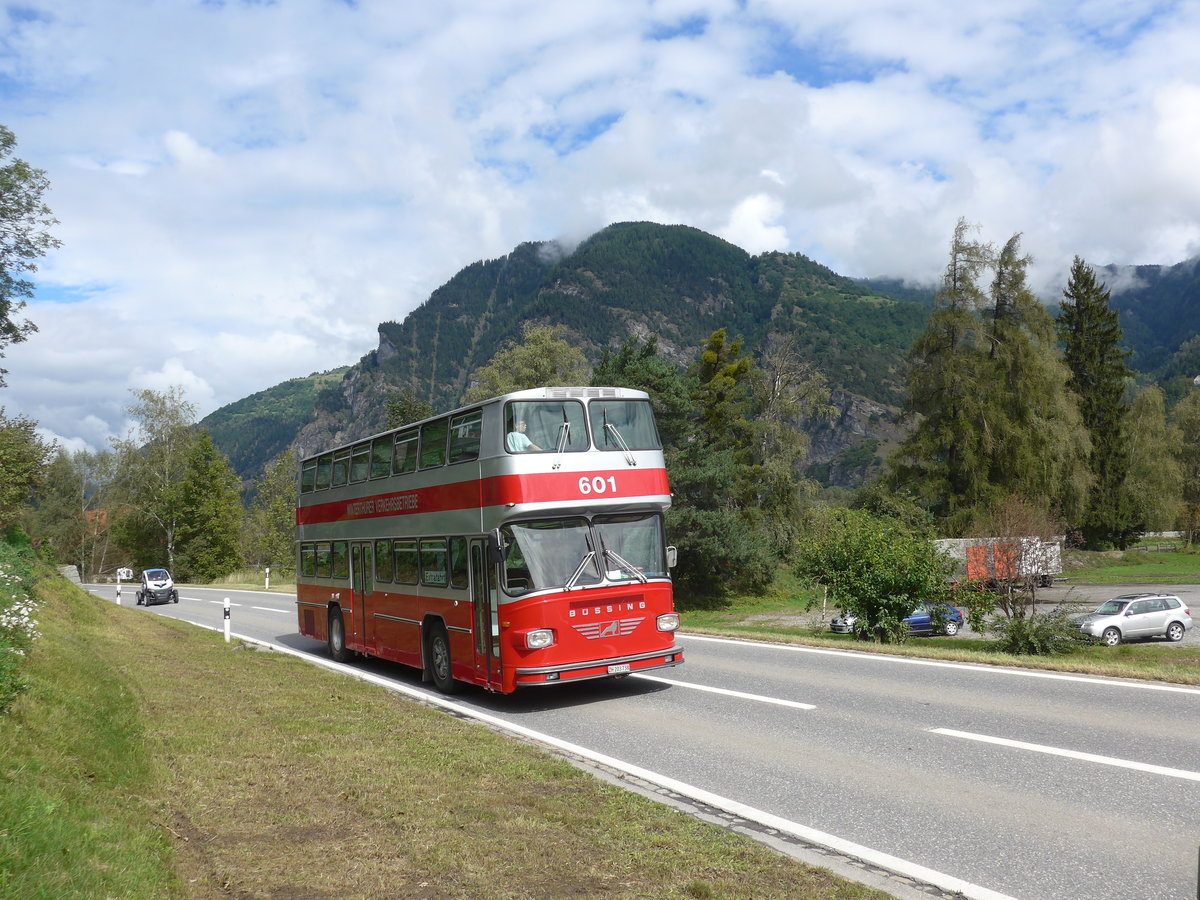 (184'856) - WV Winterthur - Nr. 601/ZH 203'738 - Bssing (ex Nr. 201; ex Amt fr Luftverkehr, Zrich Nr. 47; ex Swissair, Zrich Nr. 23) am 16. September 2017 in Cazis, Bndner Arena