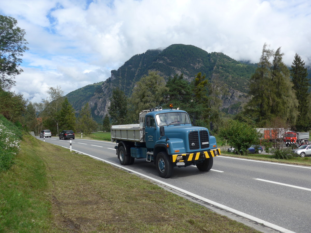 (184'893) - Schmid, Affoltern a.A. - ZH 30'759 U - Saurer am 16. September 2017 in Cazis, Bndner Arena