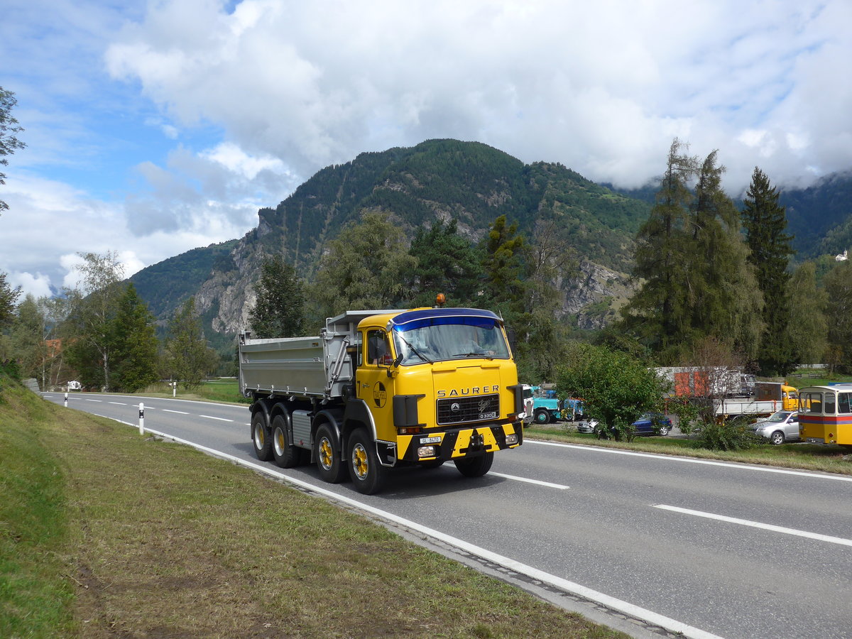 (184'919) - Trachsel - Nr. 7/GL 8470 - Saurer am 16. September 2017 in Cazis, Bndner Arena