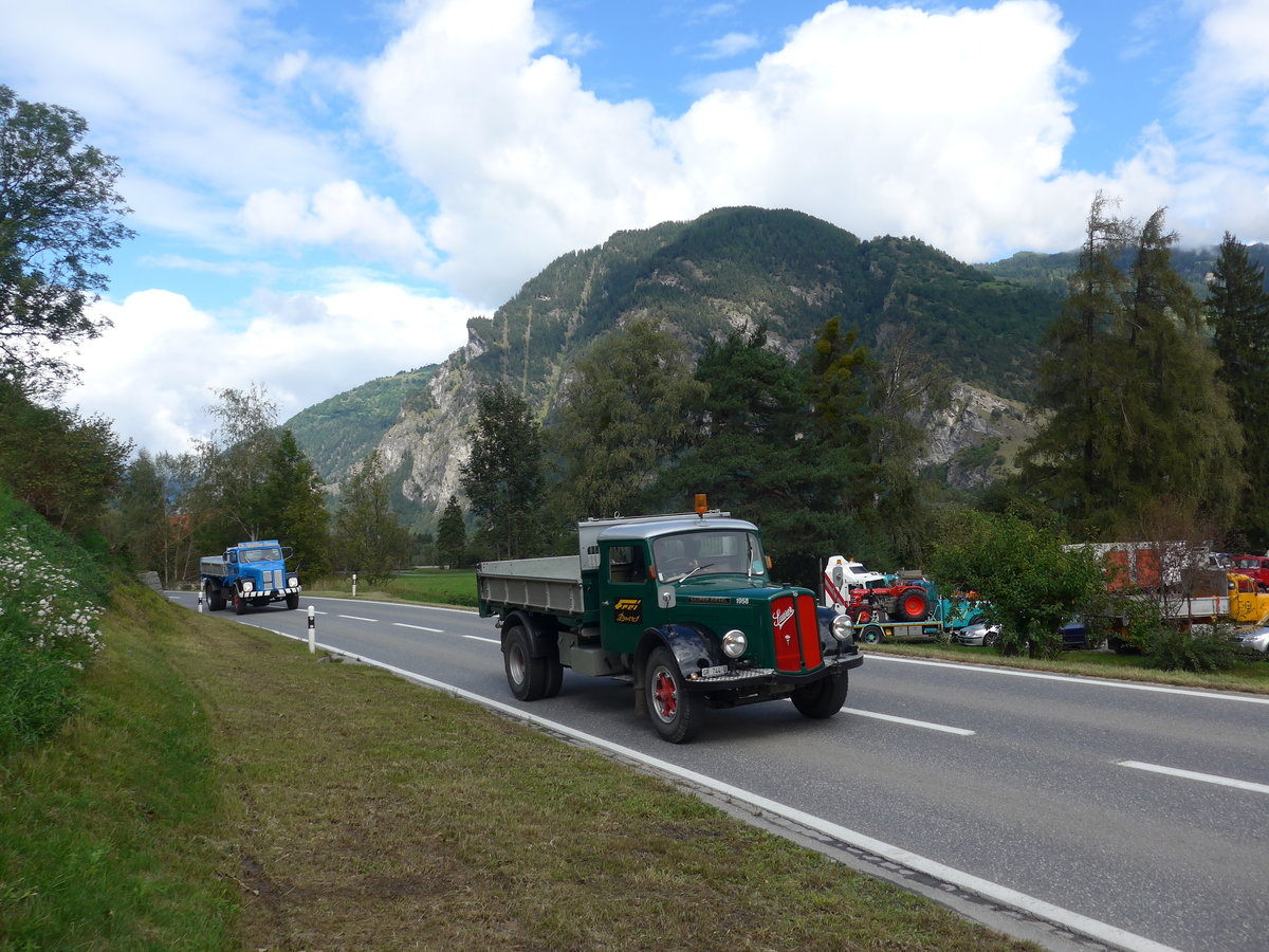 (184'942) - Frei, Davos - GR 744 U - Saurer am 16. September 2017 in Cazis, Bndner Arena
