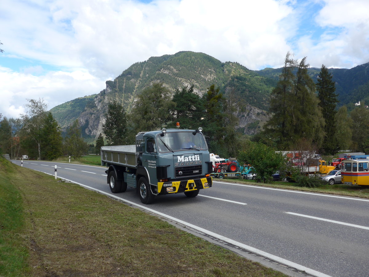 (184'953) - Mattli, Wassen - UR 9858 U - Saurer am 16. September 2017 in Cazis, Bndner Arena