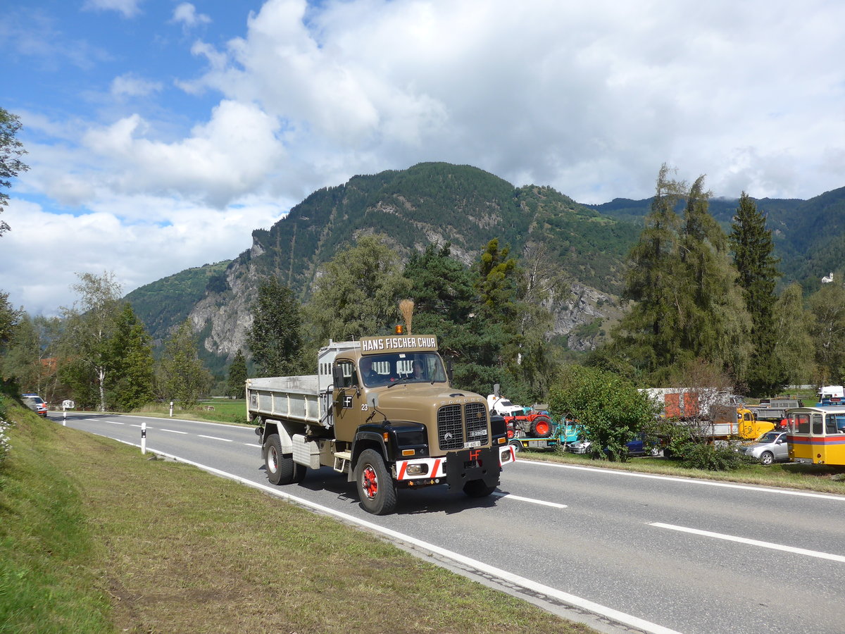 (184'976) - Fischer, Chur - Nr. 23/GR 605 U - Saurer am 16. September 2017 in Cazis, Bndner Arena