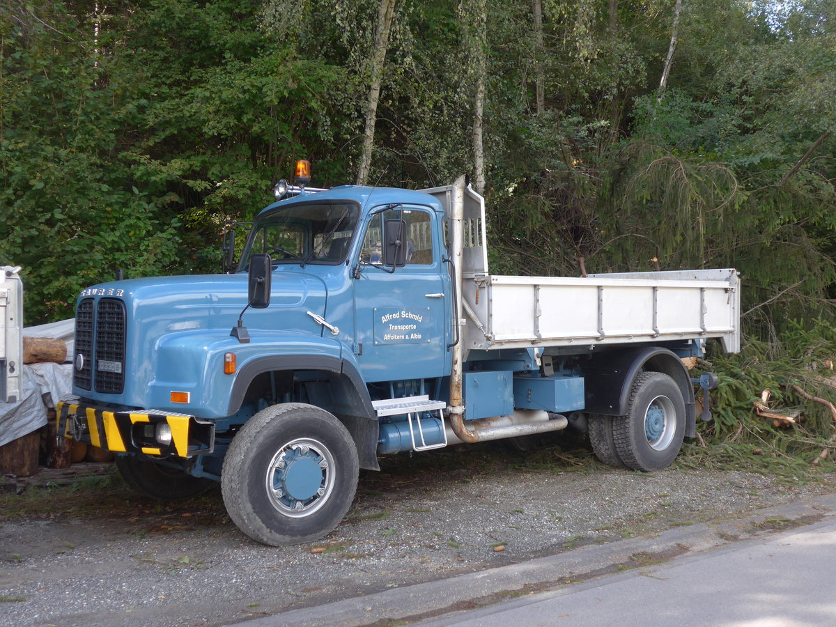 (184'981) - Schmid, Affoltern a.A. - ZH 30'759 U - Saurer am 16. September 2017 in Cazis, Bndner Arena