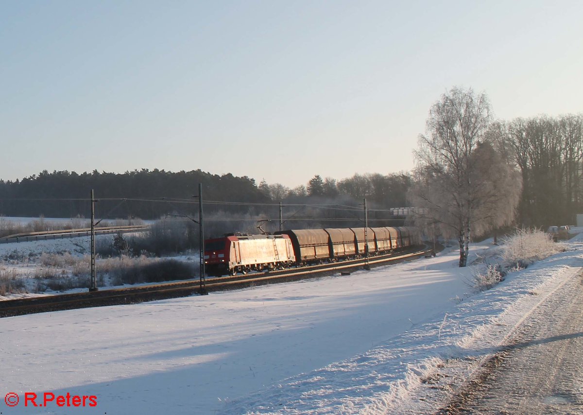 185 287-0 zieht ein Kohlependel bei Sinsgrün. 19.01.17