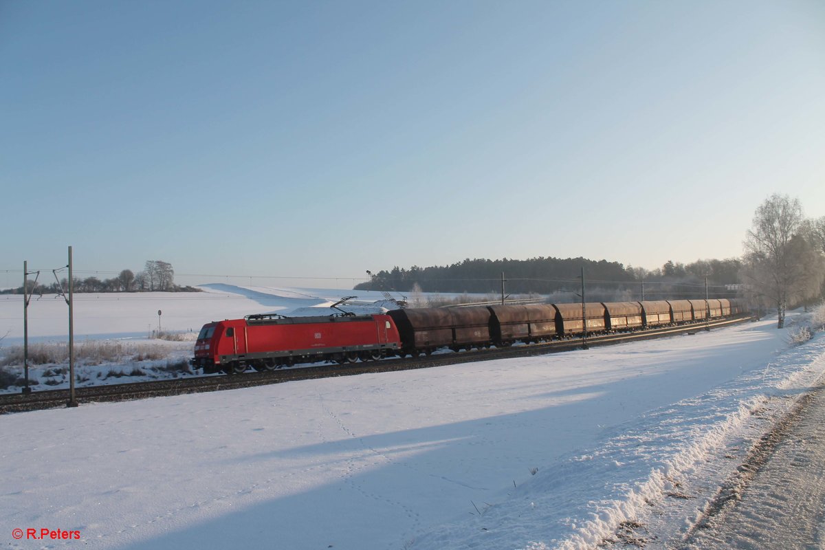 185 287-0 zieht ein Kohlependel bei Sinsgrün. 19.01.17