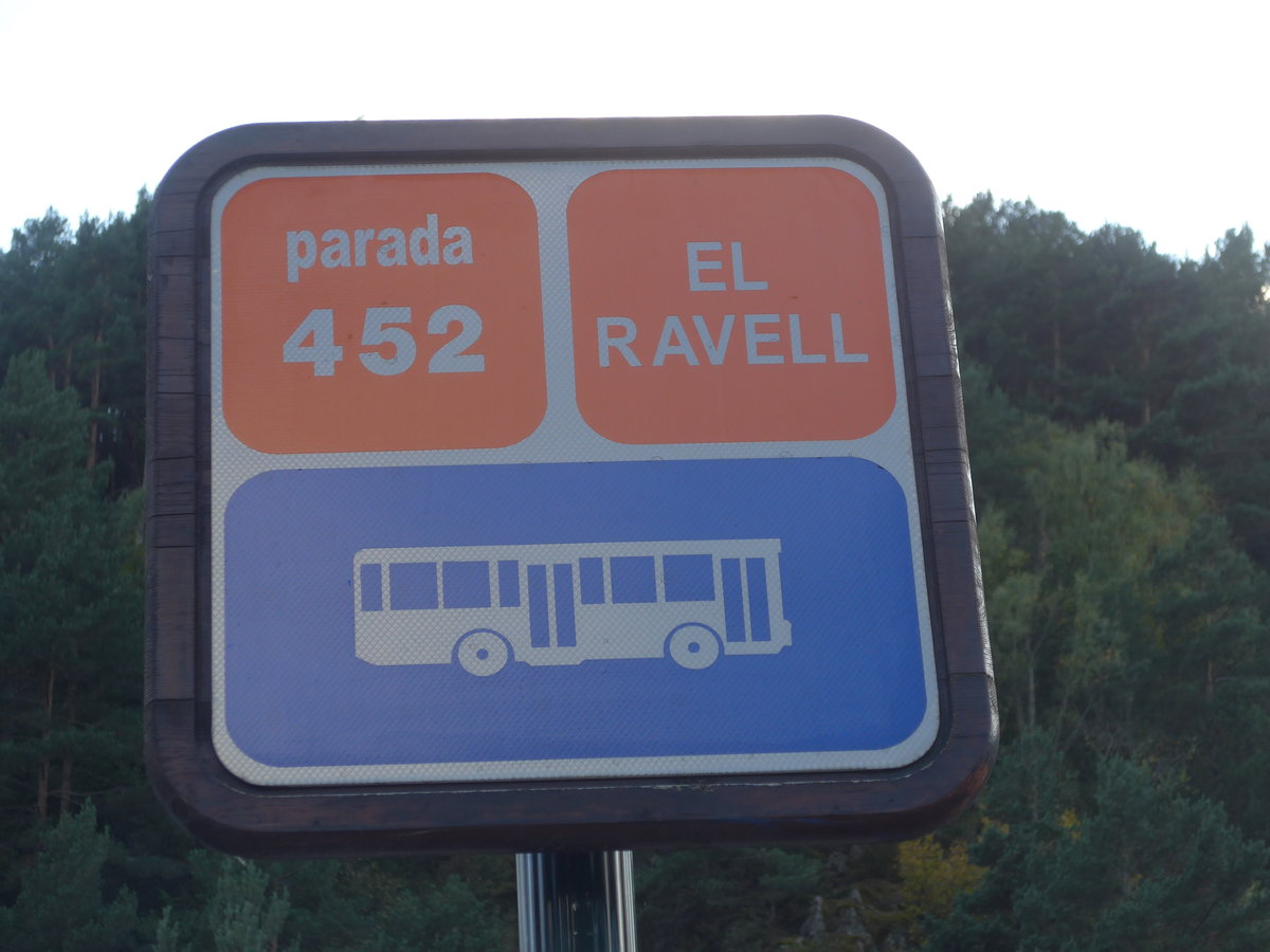 (185'443) - Bus-Haltestelle - La Massana, El Ravell - am 27. September 2017