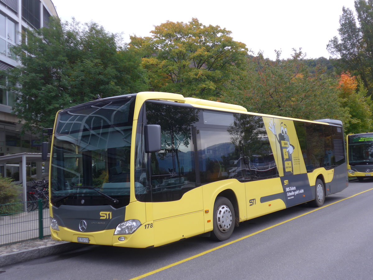 (185'743) - STI Thun - Nr. 178/BE 752'178 - Mercedes am 2. Oktober 2017 bei der Schifflndte Thun