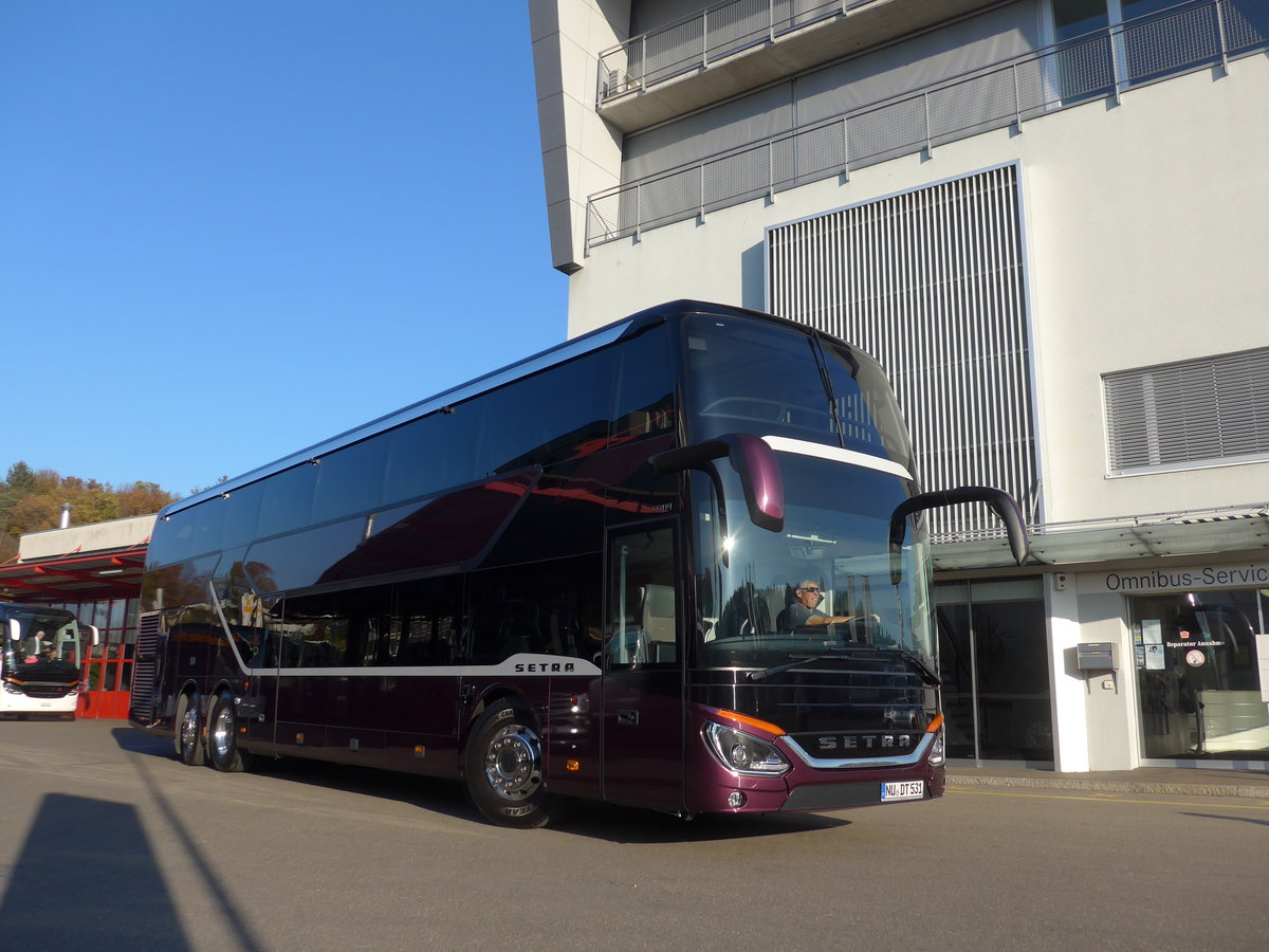 (186'220) - Aus Deutschland: Setra, Ulm - NU-DT 531 - Setra am 3. November 2017 in Kloten, EvoBus