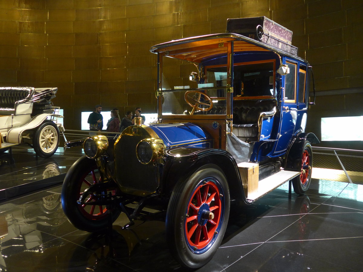 (186'327) - Benz 20/35 PS Landaulet von 1909 am 12. November 2017 in Stuttgart, Mercedes-Benz Museum