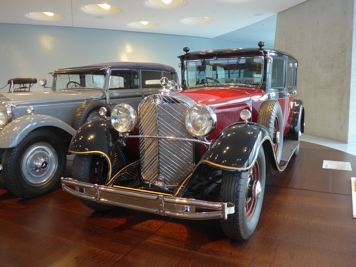 (186'454) - Mercedes-Benz 770  Grosser Mercedes  Pullman-Limousine von 1935 (Japans Kaiser Hirohito) am 12. November 2017 in Stuttgart, Mercedes-Benz Museum