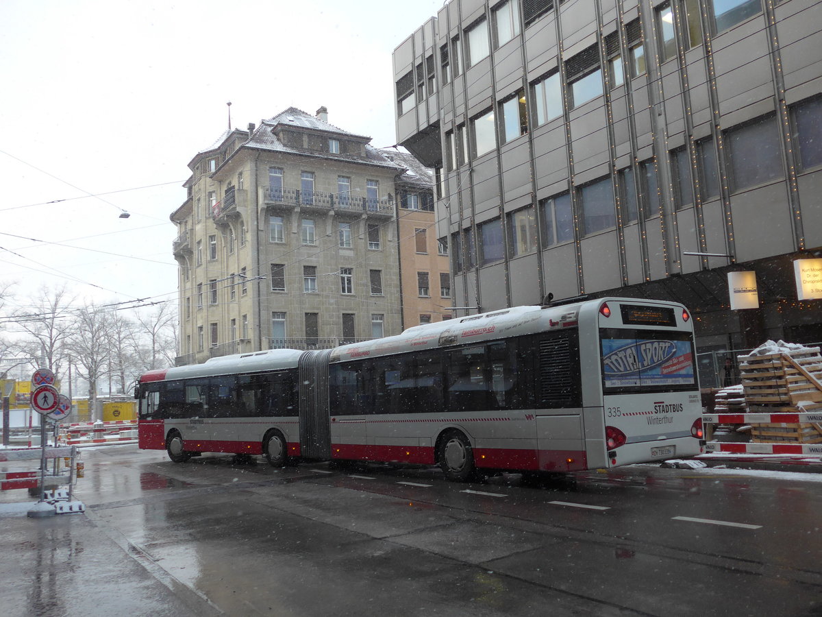 (186'906) - SW Winterthur - Nr. 335/ZH 730'335 - Solaris am 9. Dezember 2017 in Winterthur, Bankstrasse