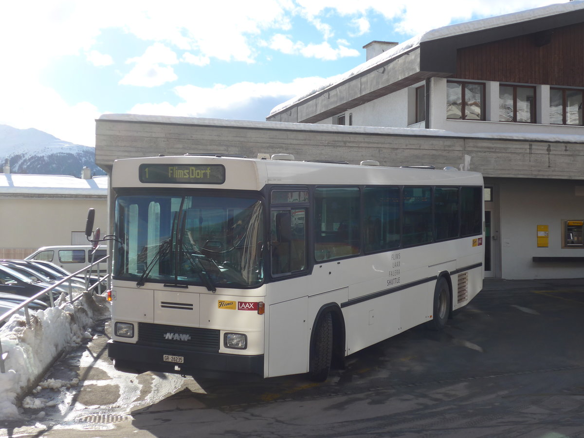 (187'403) - Stuppan, Flims - GR 26'235 - NAW/Hess (ex Thni, Flims) am 26. Dezember 2017 in Flims, Post