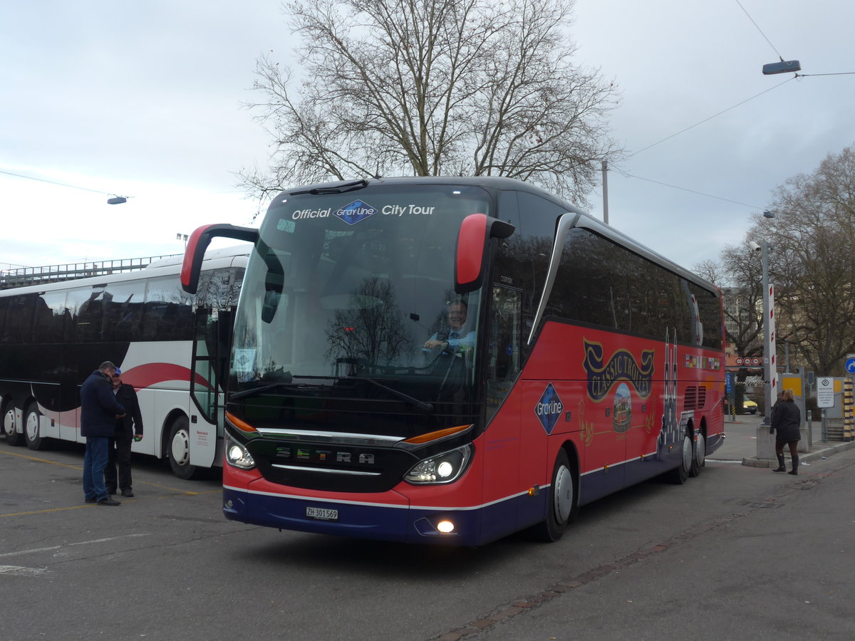 (187'456) - Meier, Zrich - ZH 301'569 - Setra am 26. Dezember 2017 in Zrich, Sihlquai