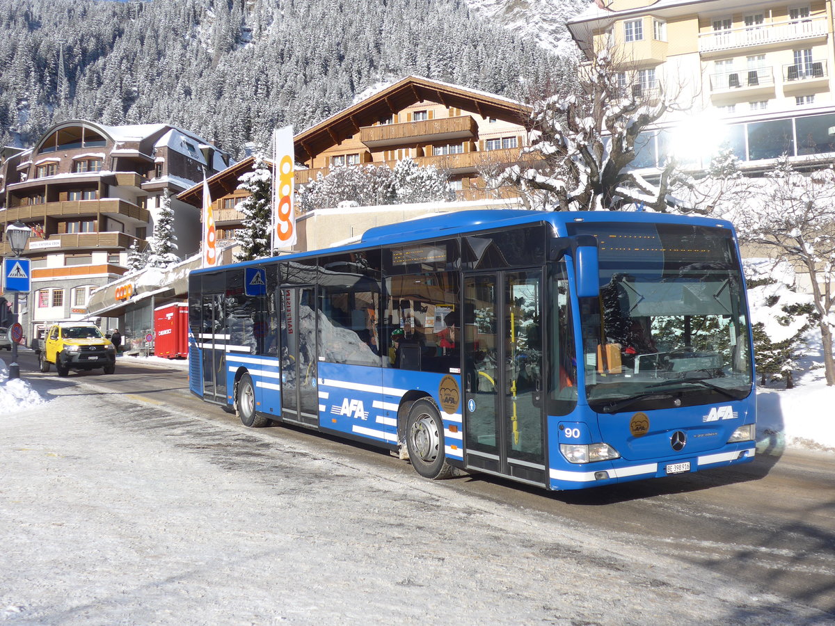 (187'471) - AFA Adelboden - Nr. 90/BE 398'916 - Mercedes am 29. Dezember 2017 in Adelboden, Landstrasse