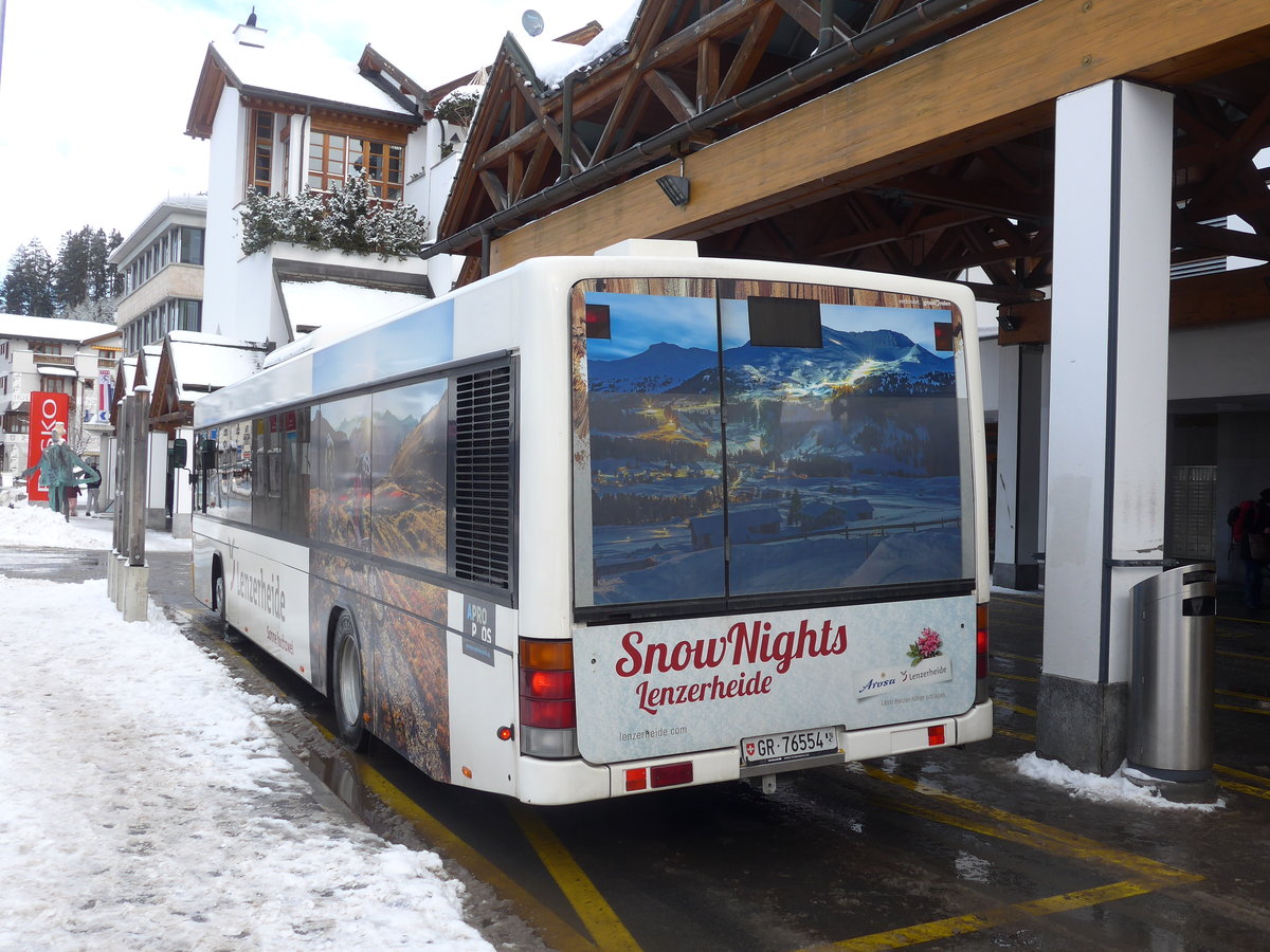 (187'555) - Bossi&Hemmi, Tiefencastel - GR 76'554 - Volvo/Hess (ex Dnser, Trimmis; ex PostAuto Graubnden; ex P 25'676) am 1. Januar 2018 in Lenzerheide, Post