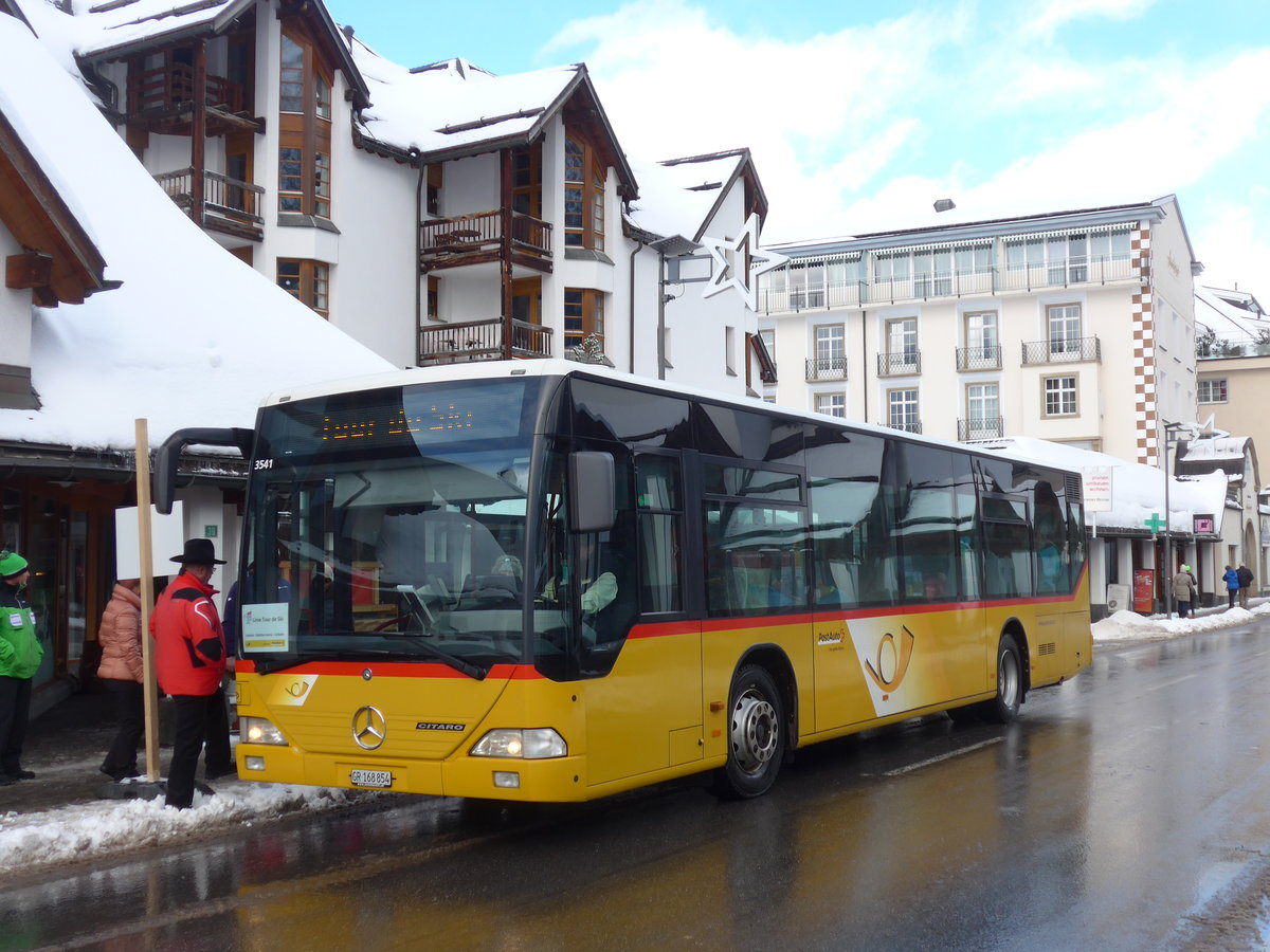 (187'559) - PostAuto Graubnden - GR 168'854 - Mercedes (ex Vogt, Klosters Nr. 7) am 1. Januar 2018 in Lenzerheide, Post