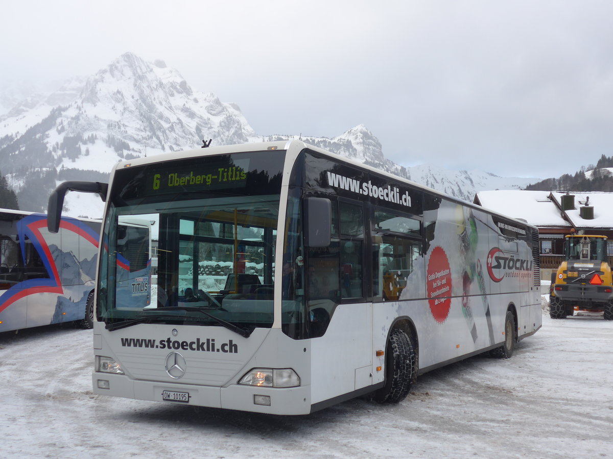 (187'624) - EAB Engelberg - Nr. 1/OW 10'195 - Mercedes (ex TC La Chaux-de-Fonds Nr. 214) am 2. Januar 2018 in Engelberg, Titlisbahnen