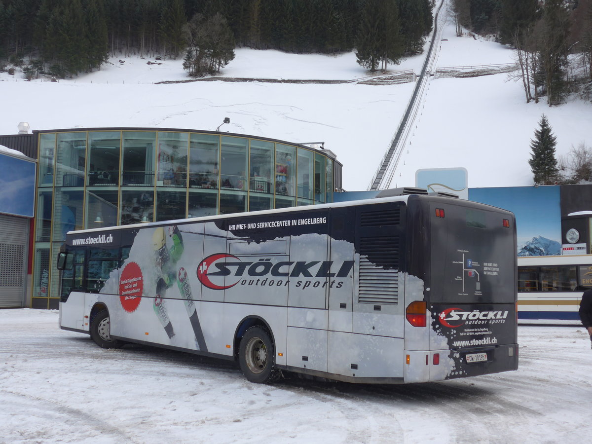 (187'633) - EAB Engelberg - Nr. 1/OW 10'195 - Mercedes (ex TC La Chaux-de-Fonds Nr. 214) am 2. Januar 2018 in Engelberg, Titlisbahnen