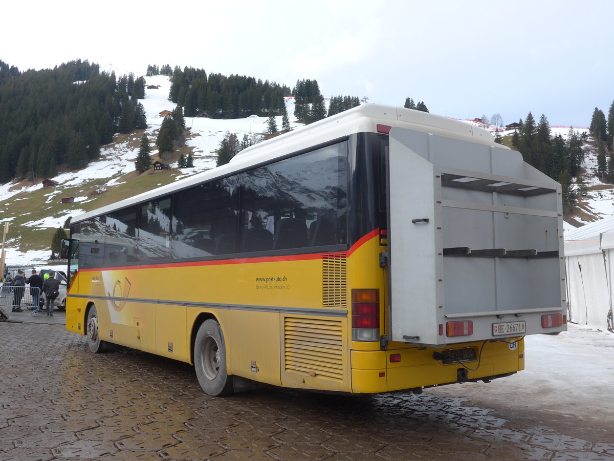 (187'734) - Spring, Schwenden - BE 26'671 - Setra am 7. Januar 2018 in Adelboden, Weltcup