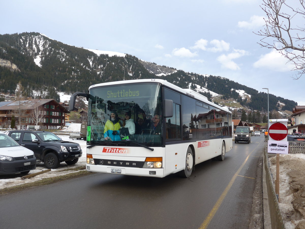 (187'742) - Tritten, Zweisimmen - Nr. 52/BE 26'971 - Setra (ex Interbus, Yverdon Nr. 52; ex AAGL Liestal Nr. 63) am 7. Januar 2018 in Adelboden, Weltcup