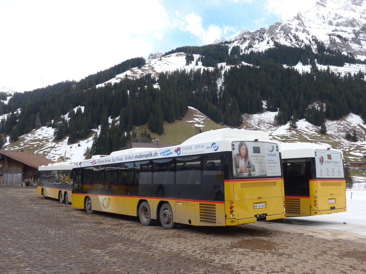 (187'853) - Engeloch, Riggisberg - Nr. 7/BE 447'403 - Scania/Hess am 7. Januar 2018 in Adelboden, Weltcup