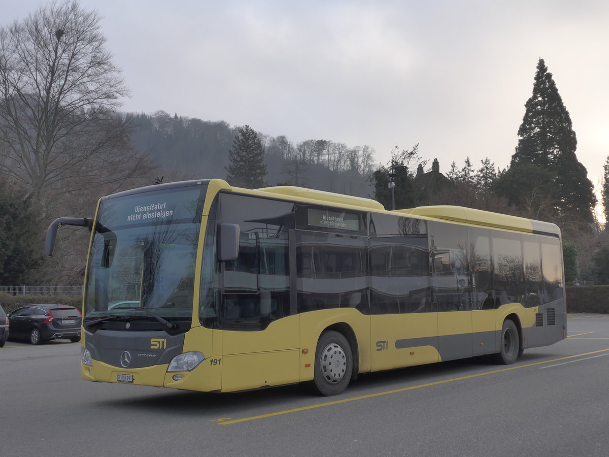 (187'967) - STI Thun - Nr. 191/BE 804'191 - Mercedes am 15. Januar 2018 bei der Schifflndte Thun