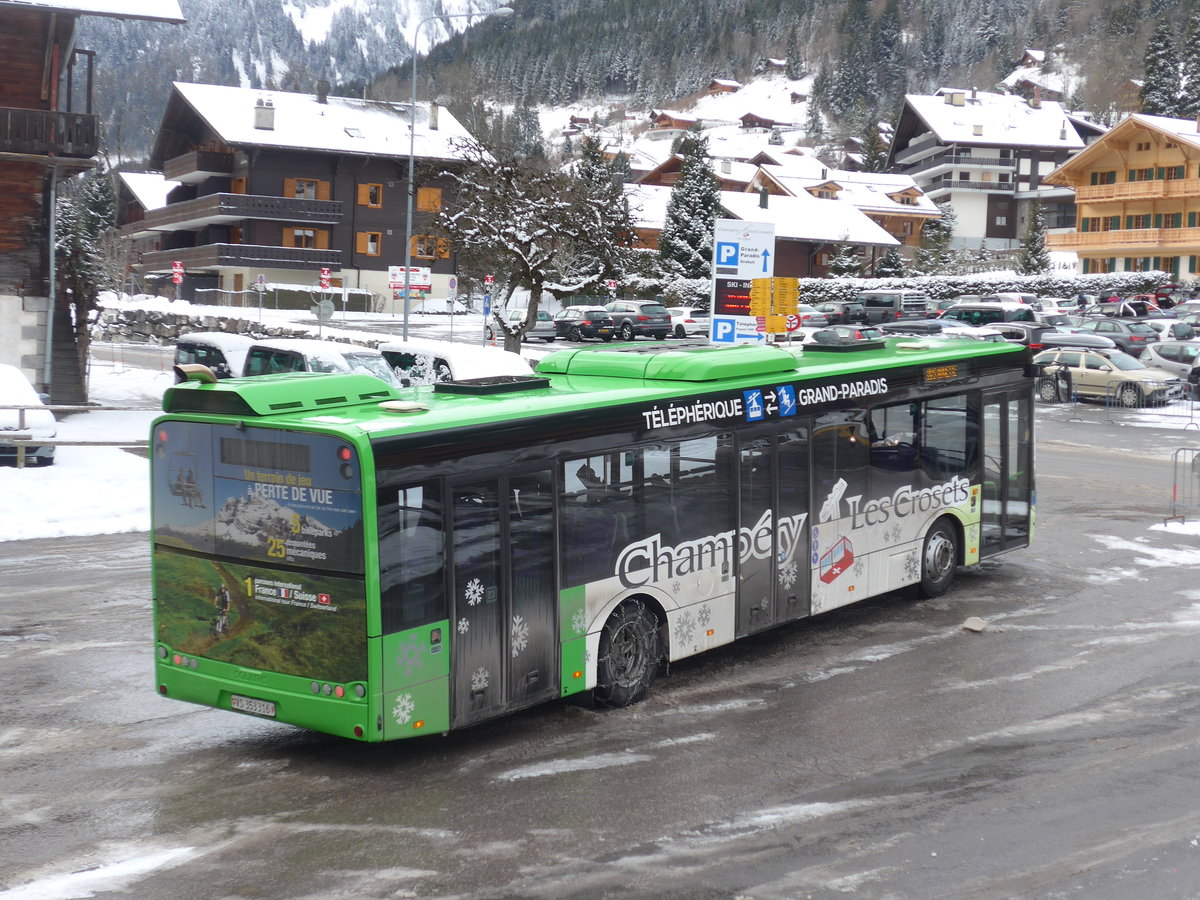 (187'998) - TPC Aigle - Nr. 17/VS 353'316 - Solaris am 20. Januar 2018 beim Bahnhof Champry