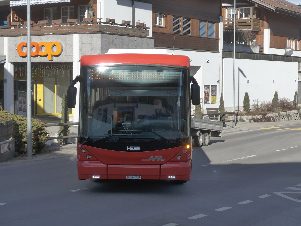 (188'073) - AFA Adelboden - Nr. 39/BE 25'753 - Scania/Hess am 28. Januar 2018 in Zweisimmen, Thunstrasse