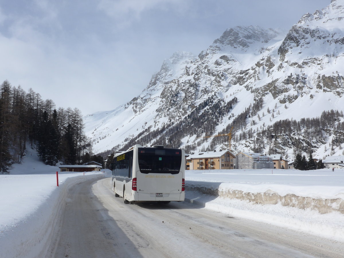 (188'134) - Corvatsch Power, Silvaplana - GR 111'219 - Mercedes am 3. Februar 2018 in Sils-Maria, Furtschellas