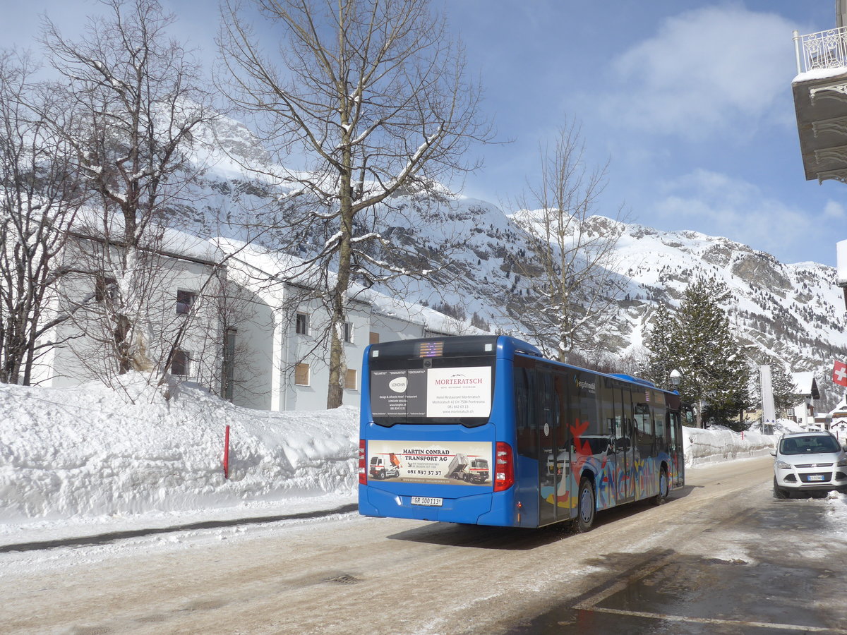 (188'142) - SBC Chur - Nr. 113/GR 100'113 - Mercedes am 3. Februar 2018 in Sils-Maria, Via da Marias