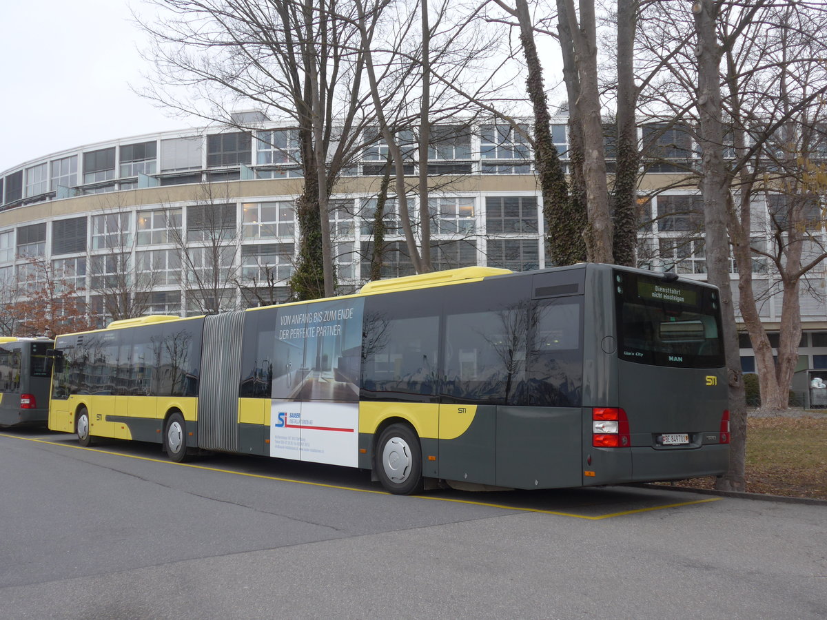 (188'228) - STI Thun - Nr. 701/BE 849'701 - MAN am 5. Februar 2018 bei der Schifflndte Thun