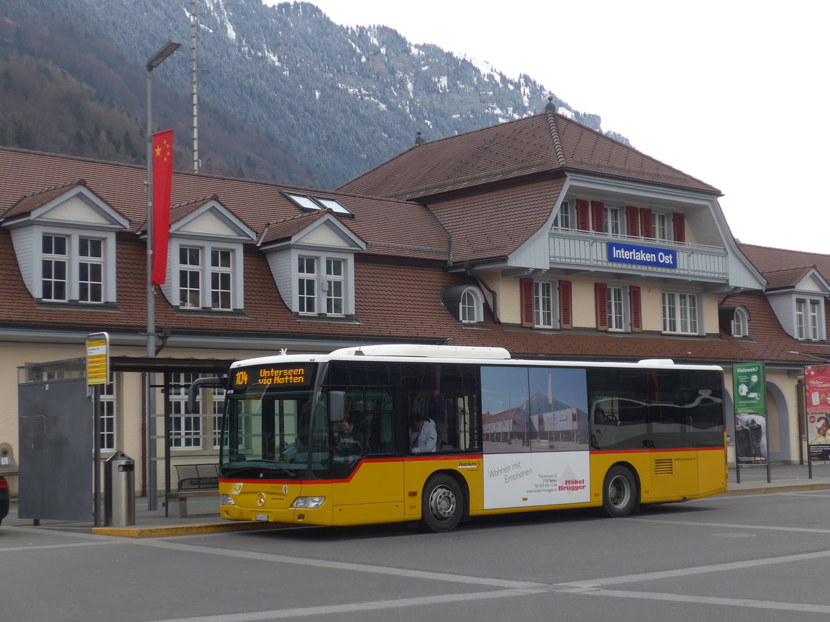 (188'236) - PostAuto Bern - BE 610'533 - Mercedes am 5. Februar 2018 beim Bahnhof Interlaken Ost