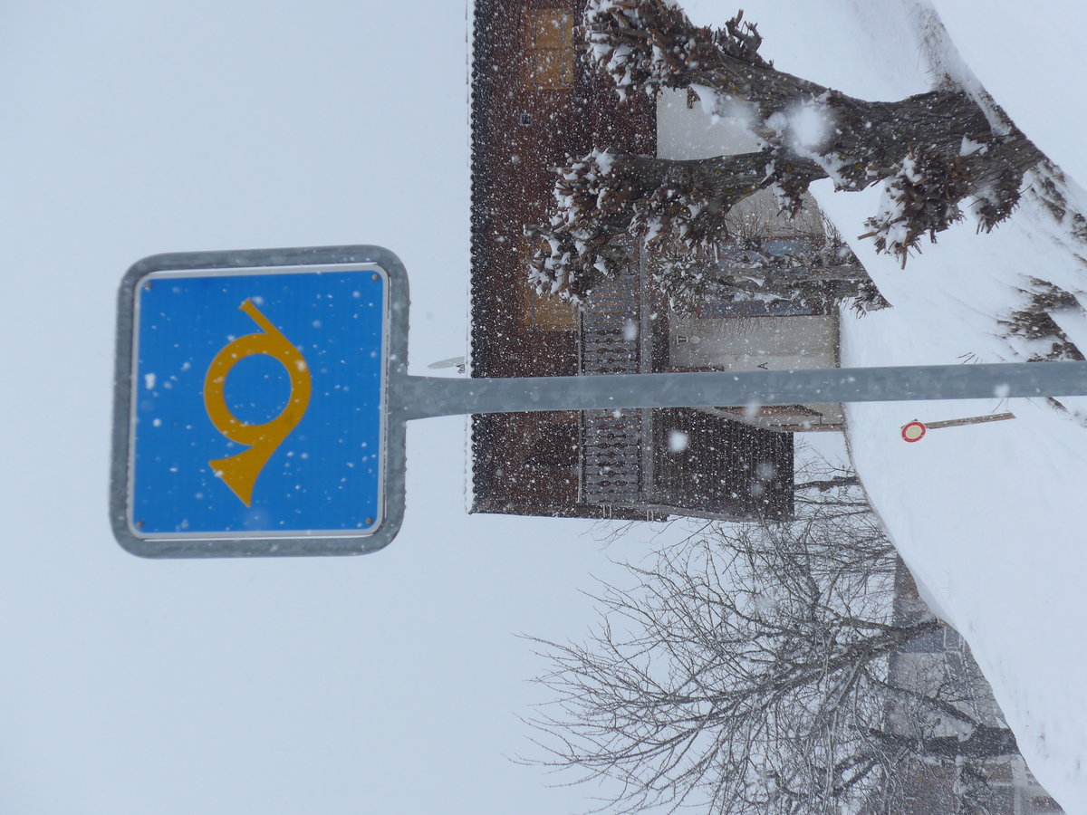 (188'403) - Bergpoststrasse am 11. Februar 2018 in Les Agettes