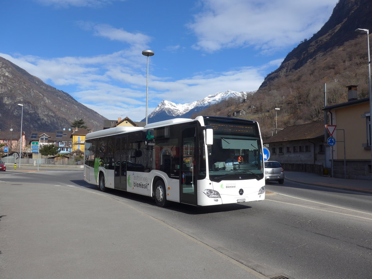 (188'581) - ABl Biasca - Nr. 22/TI 231'022 - Mercedes am 14. Februar 2018 beim Bahnhof Biasca