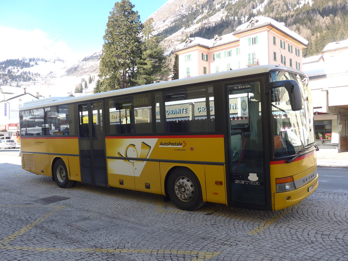 (188'615) - Barenco, Faido - TI 13'747 - Setra am 14. Februar 2018 beim Bahnhof Airolo