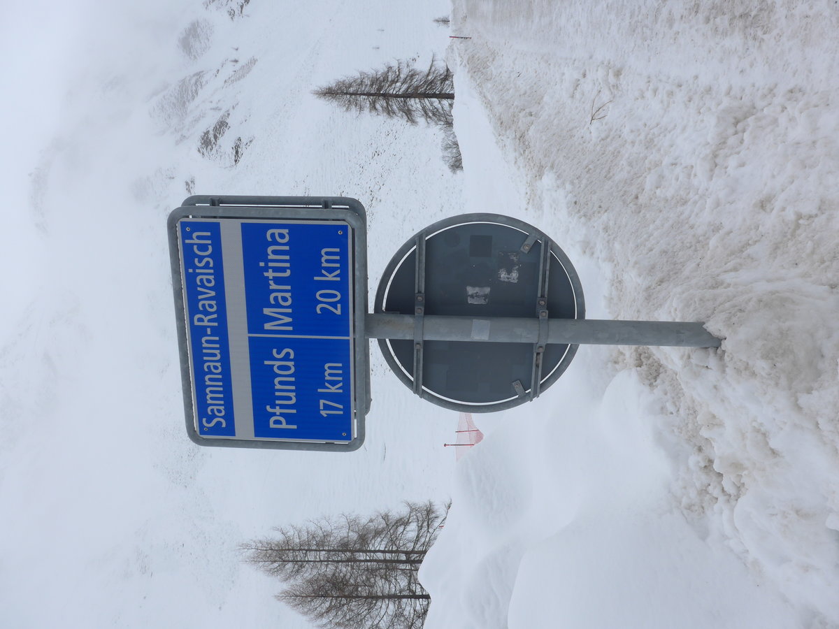 (188'767) - Ortsende von Samnaun-Dorf am 16. Februar 2018