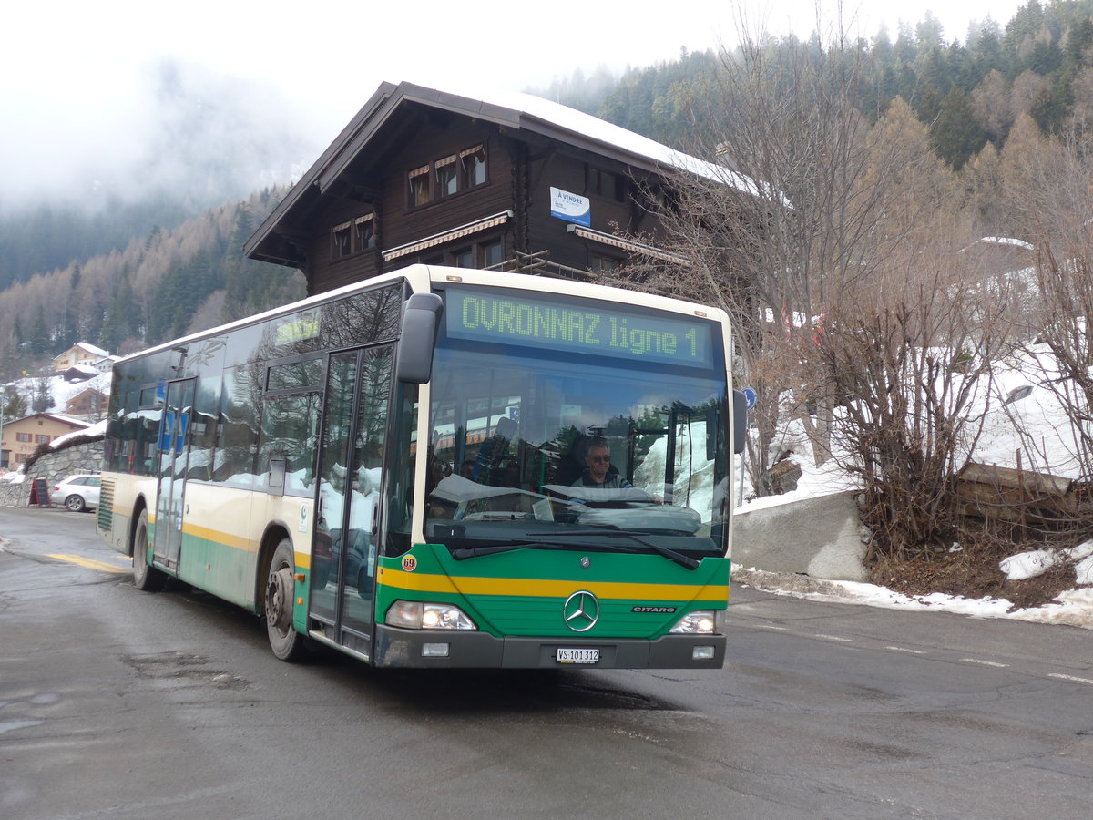 (188'909) - Buchard, Leytron - Nr. 69/VS 101'312 - Mercedes (ex MBC Morges Nr. 69) am 18. Februar 2018 in Ovronnaz, Post